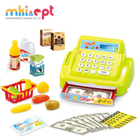 HKM-704403 Educational Battery Operated Cash Register Toy with Microphone for Kids Ages 2-7