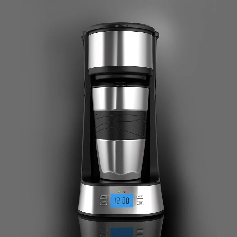 KTX-654739 Automatic Single 24-Hour Programmability Drip Coffee Maker with LCD Screen for Office and Home Use