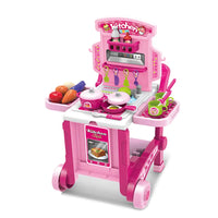HKM-096467 Kids Pretend Play Cooking Kitchen Set Toy for Ages 2-7, Includes Cooking Accessories, Plastic Materials, Colorful Design