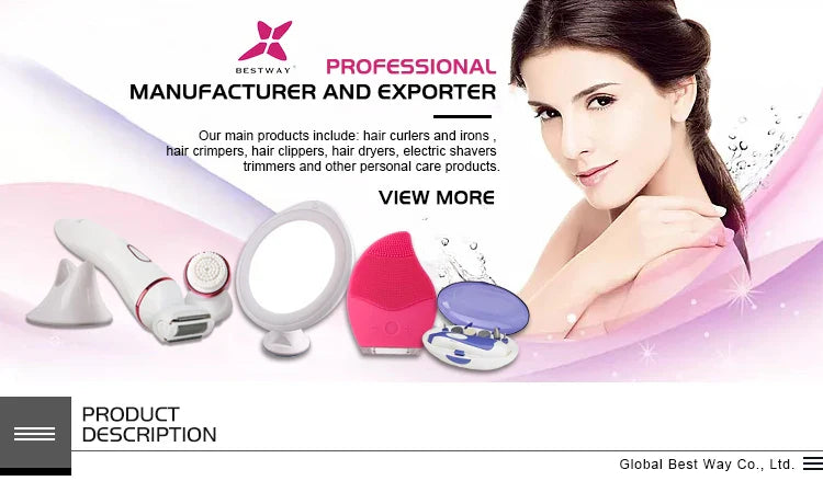HKM-324499 Mini Size Electric Facial Hair Removal Shaver for Women with Dual Function Nose Trimmer