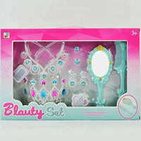 HKM-785747 Customizable Princess Dress-Up Beauty Makeup Set for Kids with Jewelry and Accessories