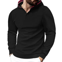 HKM-718931 Men's Pullover Solid Color Waffle Slim Sweatshirt Plus Size Fall Men's Clothing