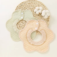 HKM-752851 Baby Saliva Towel Colored Cotton Warm Lace Saliva Bib 360 Degree Baby Bib Petals