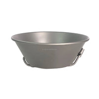 Ti-King 99.6% Pure Titanium Sierra Bowl Pot With Lid Folding Handle for Camping Hiking