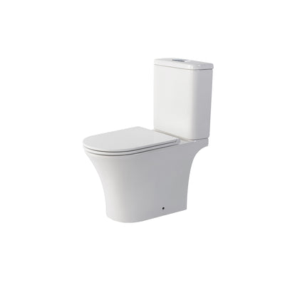HKM-3296467 Smart Toilet With One Piece Round Siphon Flush Dual Flush Soft Closing White Ceramic Floor Mounted Bidet Seat