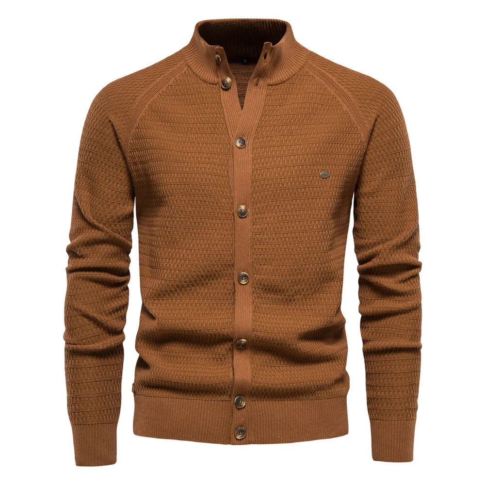 HKM-424019 Customized Men's Business Sweater Knit Sweater Fall and Winter New Cardigan Men's Pullover Coat