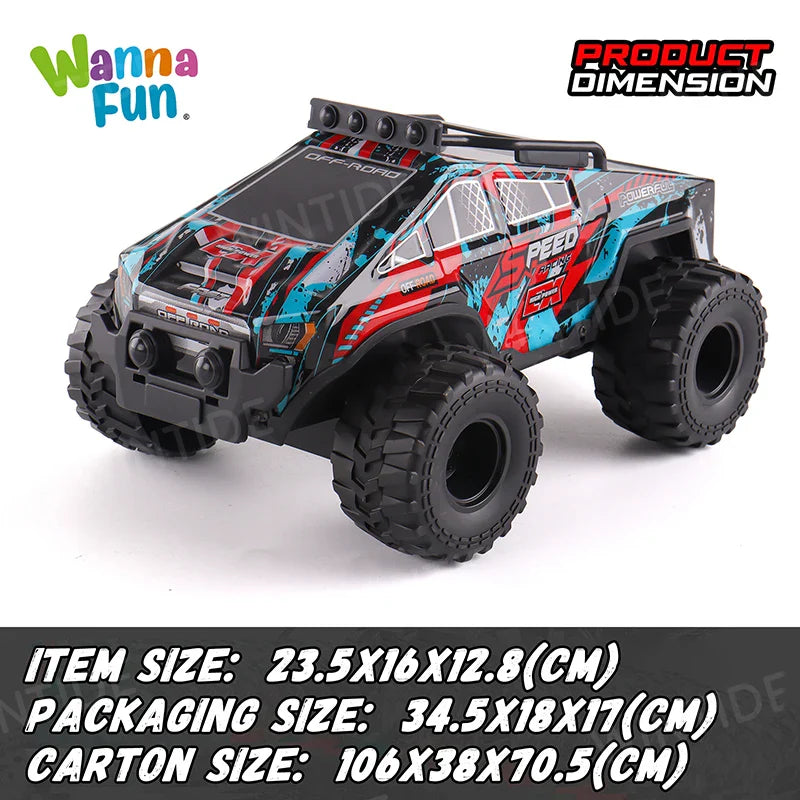 HKM-574483 High-Speed 4WD 27MHZ RC Drift Car with PVC Shell, Lights, and Camera, Ready-to-Go Racing Toy for Boys