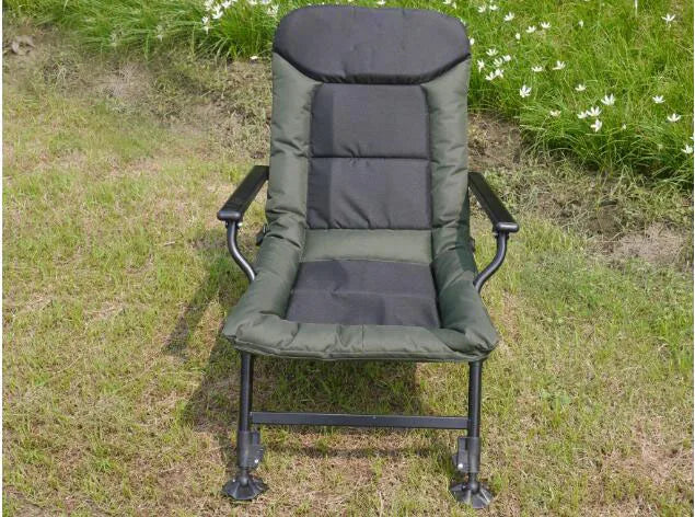 HKM-322899 Folding Fishing Chair with Metal Iron Frame and Solid Wood Seat for Outdoor Camping and Garden Use