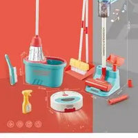HKM-114579 Kids Detachable Cleaning Toy Set with Multicolor Vacuum Cleaner for Role Play and Housekeeping Fun