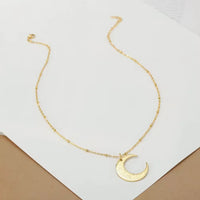 HKM-149523 Muslim Jewelry Hypoallergenic Jewelry Custom Moon Pendant Arabic Calligraphy Embossed Necklace Islamic Ayatul Kursi Jewelry