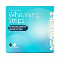 HKM-569683 Peroxide Free Teeth Whitening Strips - 7 Pouches for Effective Home Treatment