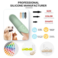 HKM-438803 Silicone 360 Degree Finger Toothbrush for Pet Teeth Cleaning - Soft Food Grade Design