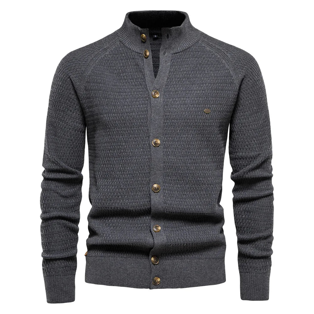 HKM-424019 Customized Men's Business Sweater Knit Sweater Fall and Winter New Cardigan Men's Pullover Coat