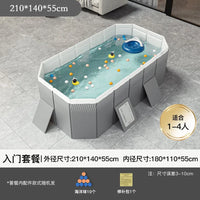HKM-848339 Large Rectangular Above Ground Swimming Pool for Outdoor Use