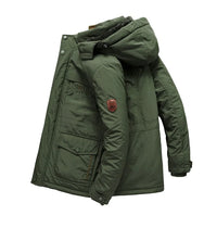 HKM-521171 Winter Cotton Clothing Mens Thick Plus Size Jacket Outdoor Mountaineering Cotton Jacket Detachable Hat Cotton Jacket Men's Coats