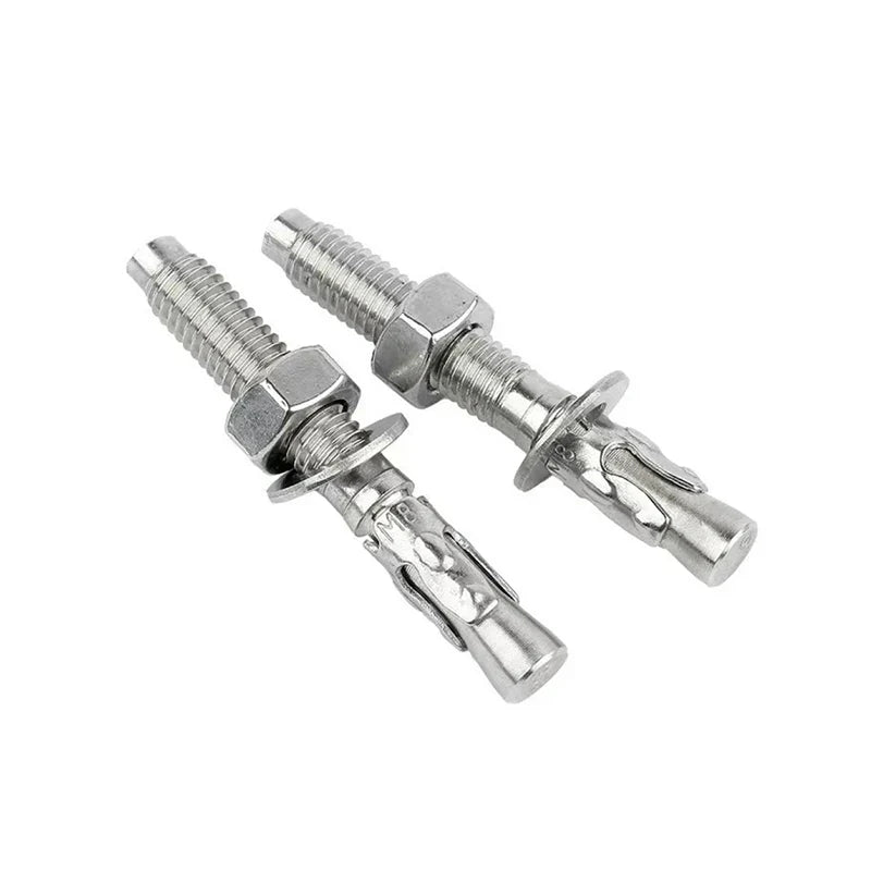 KTX-623571 M10 Hex Bolt, 201/304 Stainless Steel, DIN Standard, External Expansion, Plain Finish, M4 Thread