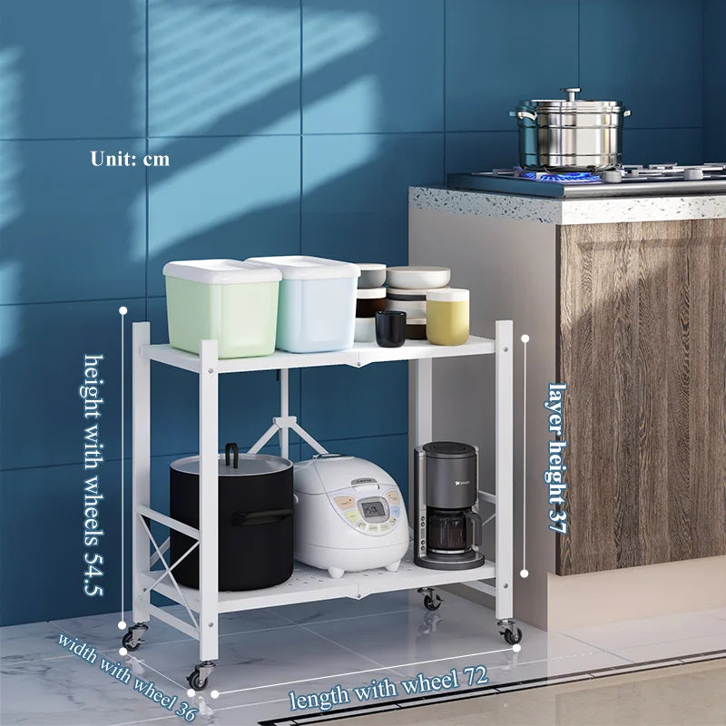 KTX-827795 4-Tier Metal Vegetable Storage Rack for Kitchen Organisation