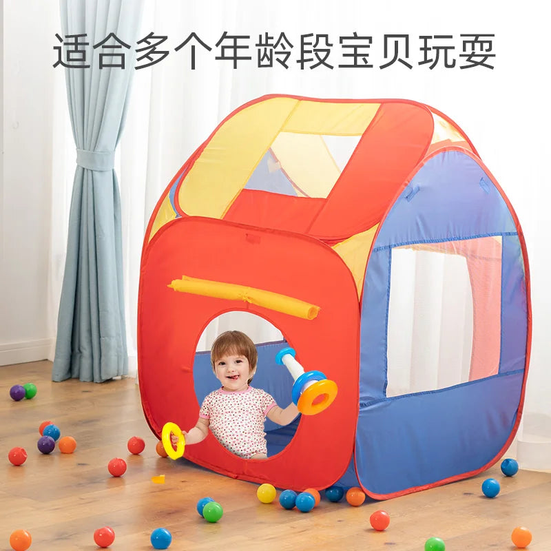 KTX-445331 Children's Outdoor Play Tent and Ball Pool with Tunnel for Garden Adventures