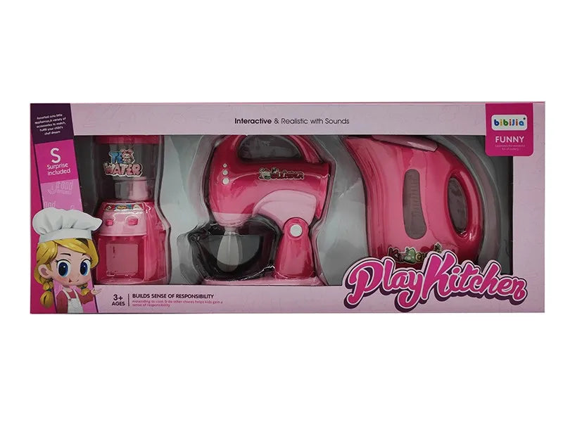 HKM-049043 Colorful Plastic Kitchen Play Set for Kids - Fun Household Appliances Toys