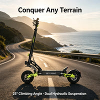 11-inch 1200W Foldable Electric Mobility Scooter with Dual Suspension Disc Brakes Lithium Battery 40-50km Range