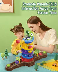 HKM-279571 Dinosaur Ball Drop Toy Set – Educational Rotating Ball Battle Game for Ages 5 and Up
