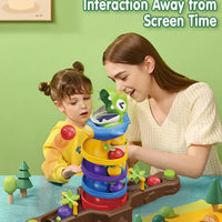 HKM-279571 Dinosaur Ball Drop Toy Set – Educational Rotating Ball Battle Game for Ages 5 and Up