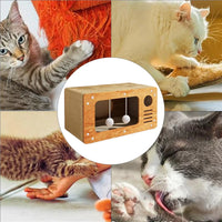 HKM-226387 Spacious Custom Cardboard Kitten Scratcher Board with Lounger and Cat Tree Features