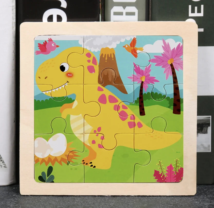 KTX-777619 Wooden Animal Puzzle Toy for Toddlers Age 1-3 - Educational and Interactive Learning Game