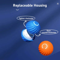 HKM-454611 Durable Interactive Rolling Ball Toy for Dogs, Replaceable Housing for Training and Chewing