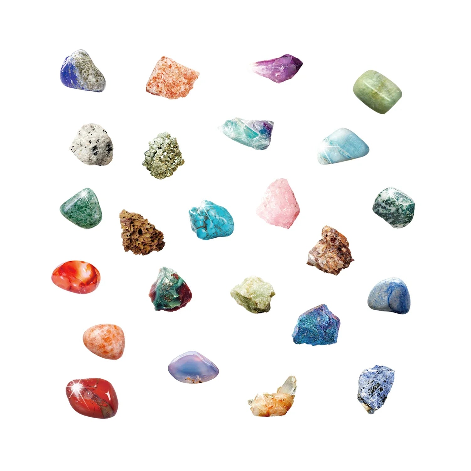 KTX-670099 Eco-Friendly Learning Rock Collection - Collectable Crystal Stones for Educational Use