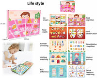 HKM-099923 Early Learning Montessori Busy Book for Toddlers, Activity Book with Farm Themes, Educational Interactive Toy