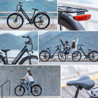 250W 27.5in 25KM/H 100km Range Touroll J1 ST Trekking Bike with Mechanical Disc Brake & E-Brake