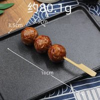 KI liangpeng Simulation Food Japanese-style charcoal barbecue photo Gluten Crispy Bone balls chicken skewers model window