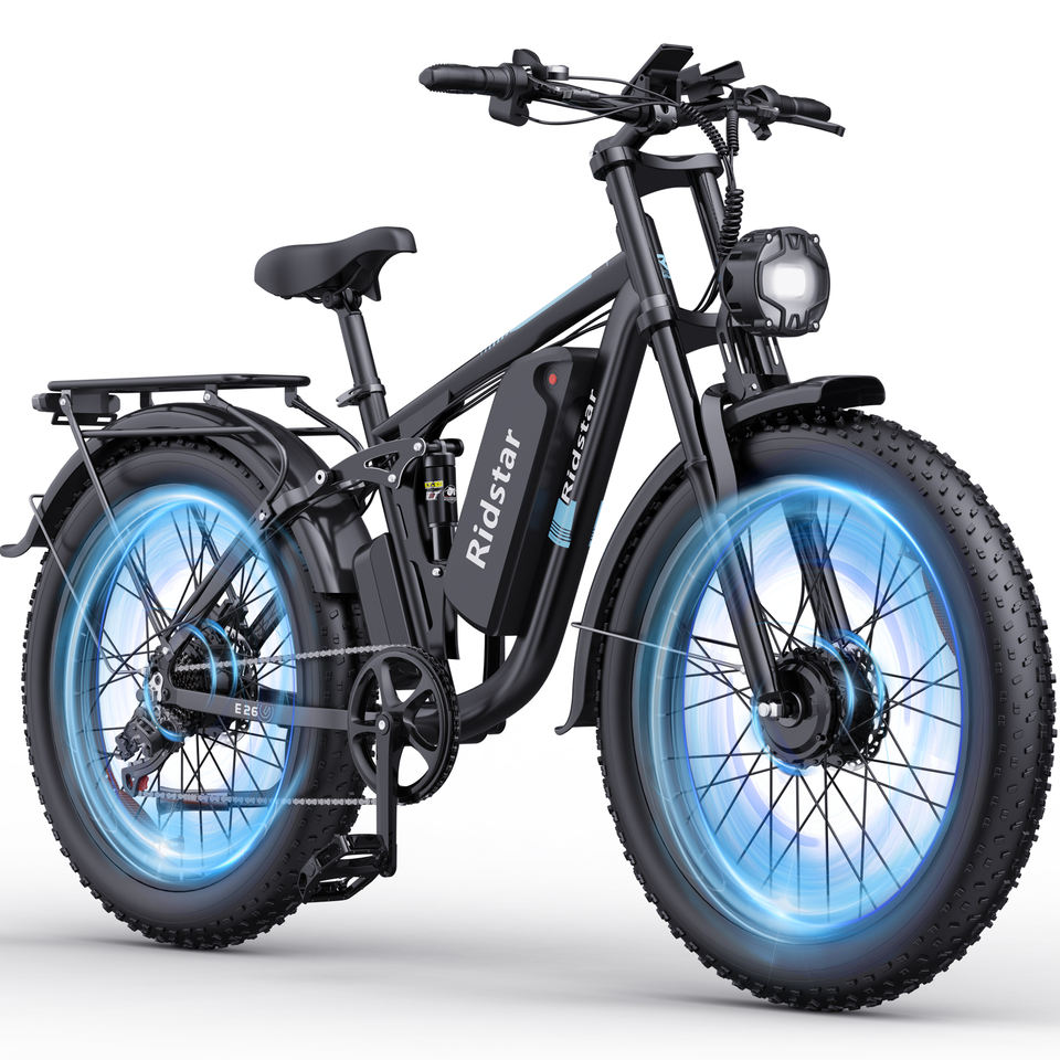 26 Inch Fat Tire Mountain Electric Bike 48V 23Ah Aluminum Alloy