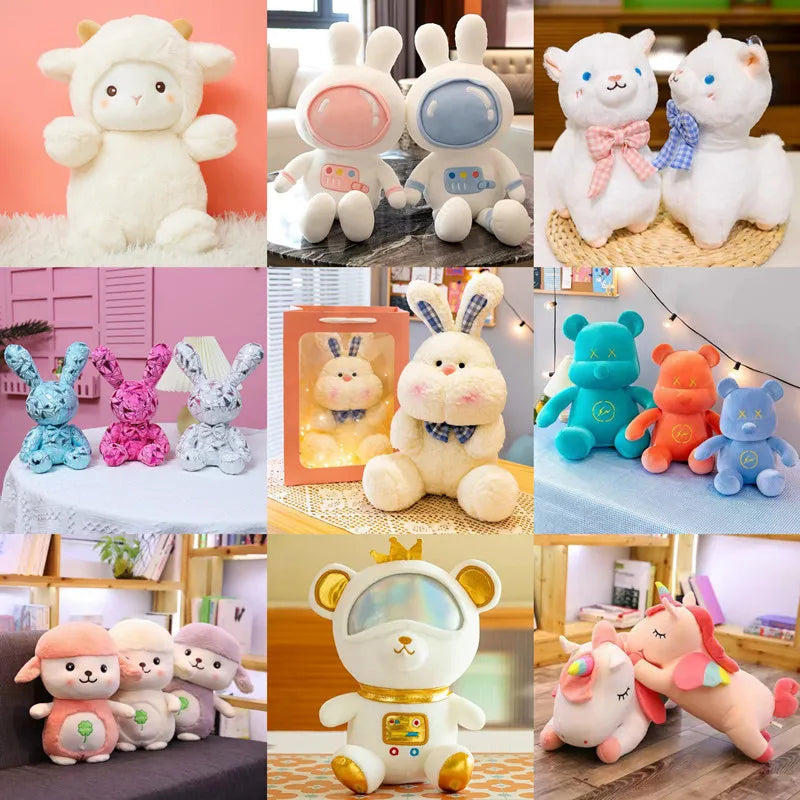 KTX-407123 Custom Soft Stuffed Doll Plush Animal Toy - Cute Kawaii Design for Vending Claw Machines