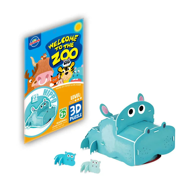 KTX-884819 3D Cardboard Animal Model Puzzle - DIY Educational Early Learning Toy for Creative Play