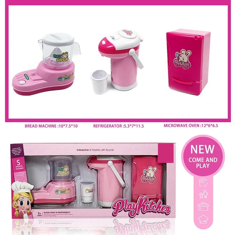 HKM-049043 Colorful Plastic Kitchen Play Set for Kids - Fun Household Appliances Toys