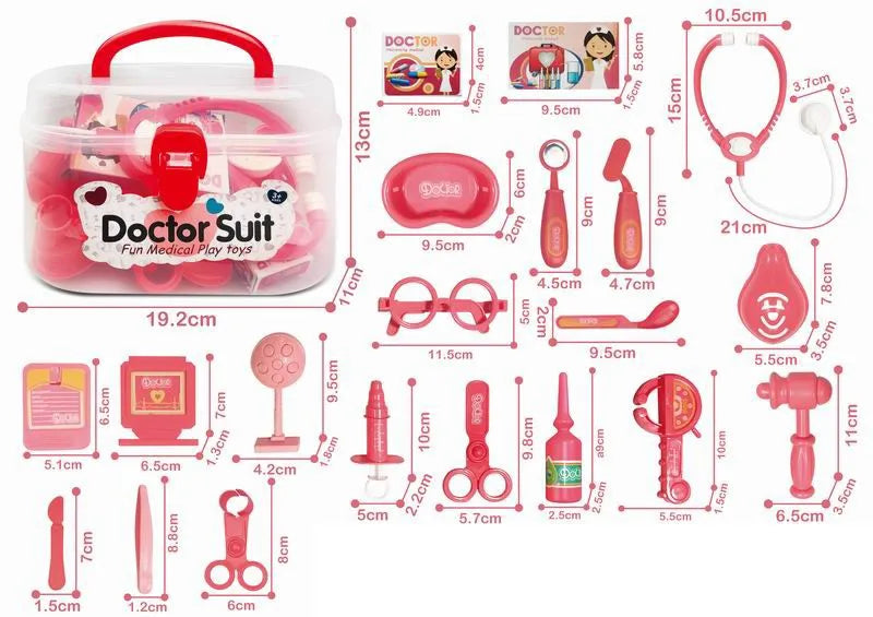 HKM-655827 Mini Doll House Doctor Kit for Kids - Portable Role Play Educational Toy