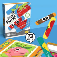 HKM-445715 36PCS Baby Matching Card Puzzle Set - Educational Cartoon Animal Jigsaw Toys for Kids