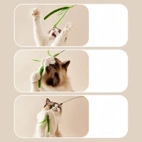HKM-308883 Durable Interactive Cat Teaser Toy - 62CM Polyester & Metal Design