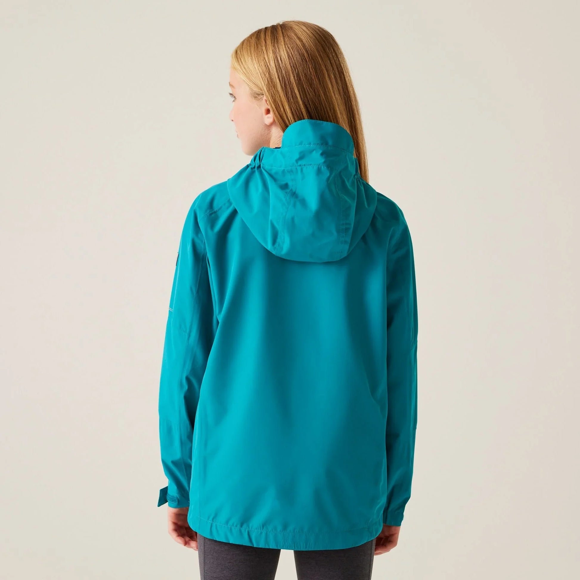 KTX-178835 Customized Design Girls Waterproof Jacket Garment Dyed Button Decorated