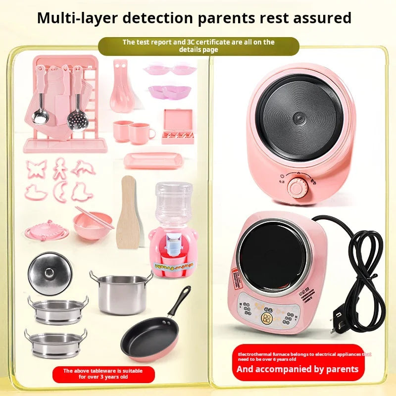 KTX-125715 Mini Kitchenware Cooking Set for Kids - Realistic Pretend Play Kitchen Toys