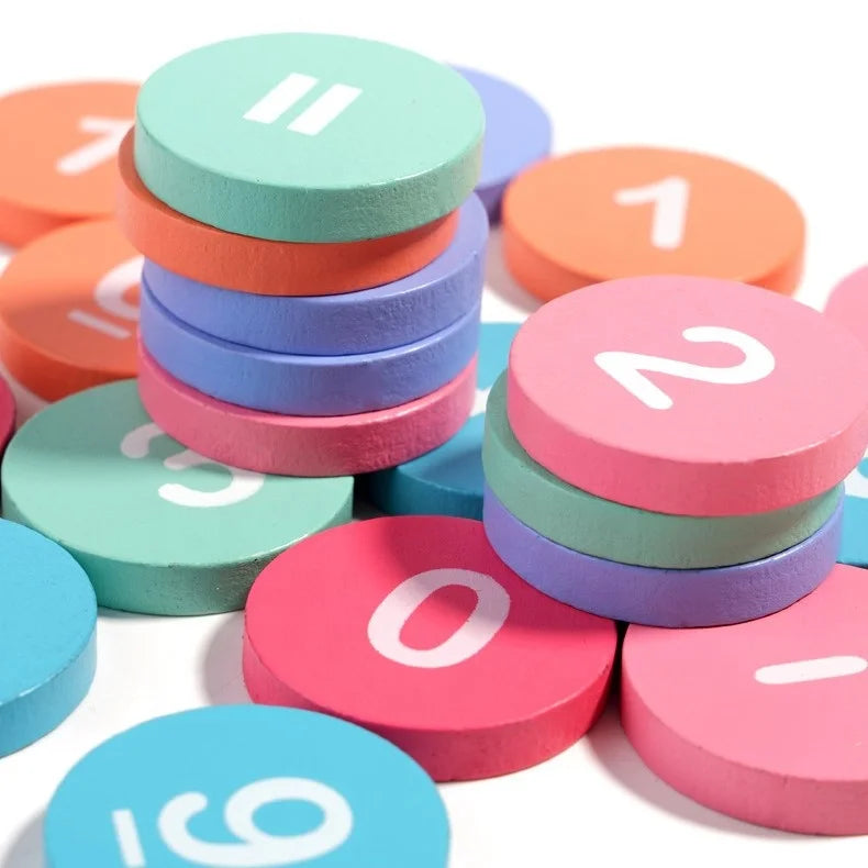 KTX-426067 Wooden Number Cognition Learning Toys for Preschool and Toddlers