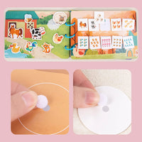 HKM-099923 Early Learning Montessori Busy Book for Toddlers, Activity Book with Farm Themes, Educational Interactive Toy