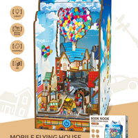 HKM-462675 3D Puzzle DIY Book Nook Kit with LED Light for Children and Educational Play