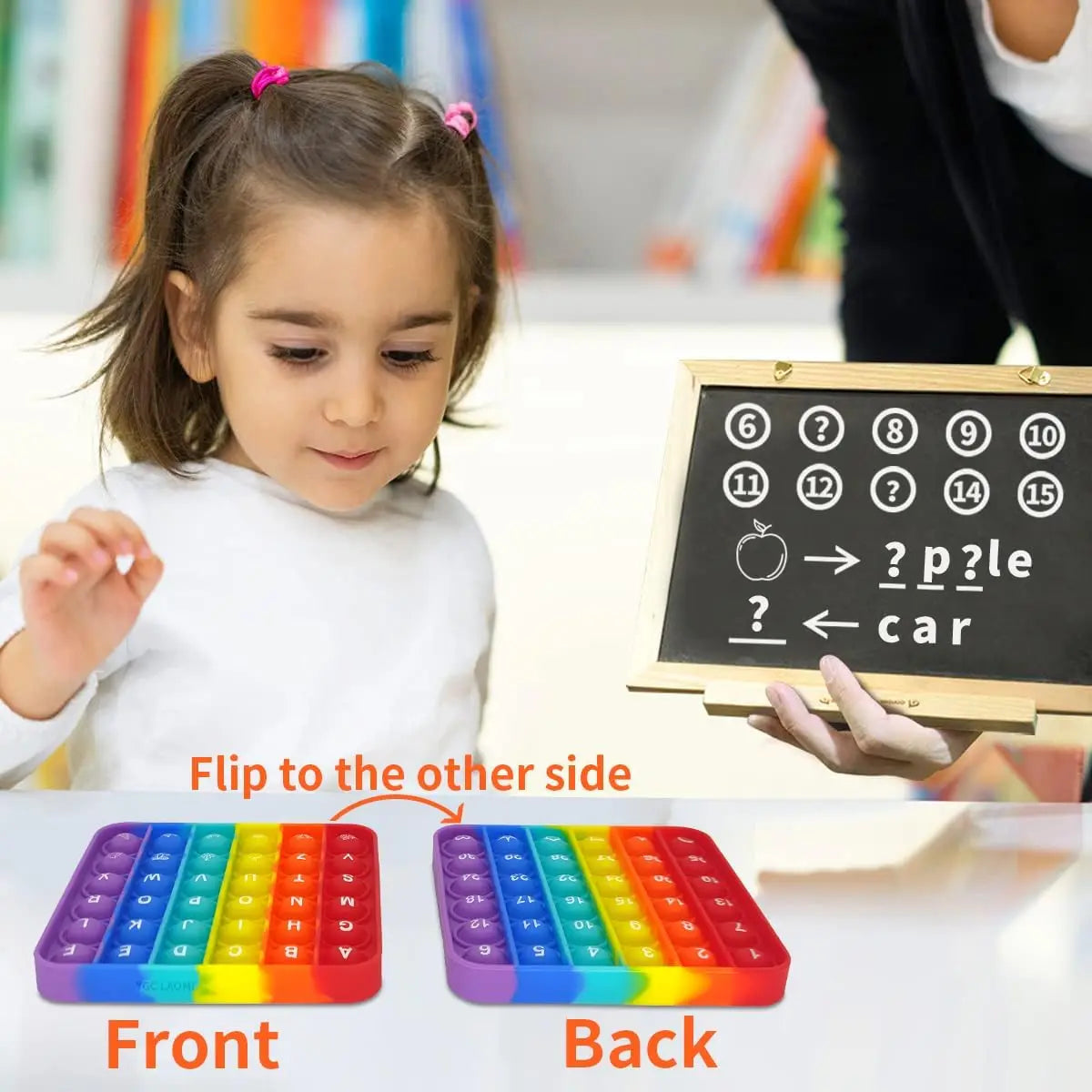 KTX-326611 Educational 2-in-1 Fidget Toy for Stress Relief and Learning Letters and Numbers