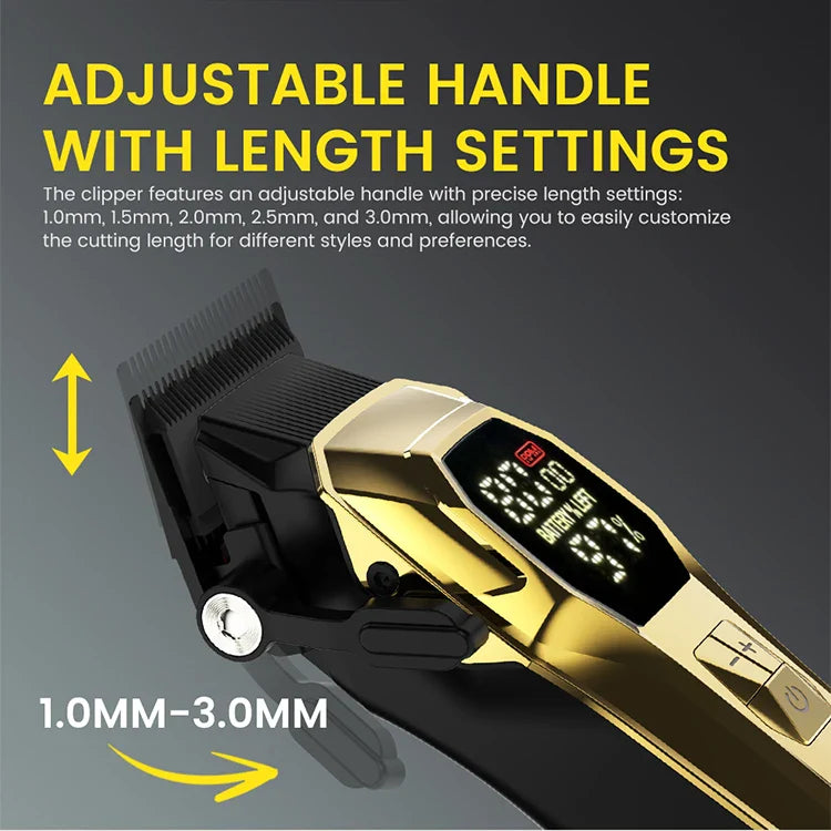 HKM-521107 Professional Hair Clipper Set with 5 Speed Settings and Long-Lasting Battery