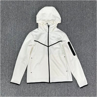 HKM-981075 Men's Plus Size Sports Hoodie Long Sleeved Zippered Jacket Thick Trench Coat for Winter Clothing Men's Coats