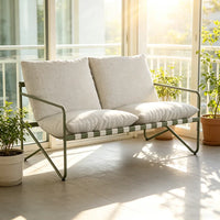 Modern Minimalist Sofa Set with Cushions for Courtyard Leisure Furniture, Garden and Balcony Combination