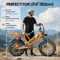 HKM-9595731 Adult: 750W Motor, 20 MPH Top Speed, 48V System and 48V 15.0Ah Battery Electric Bicycle for Daily Commuting